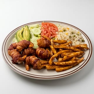 Camarones con Tocino