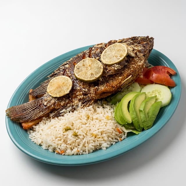 Mojarra al Mojo de Ajo.