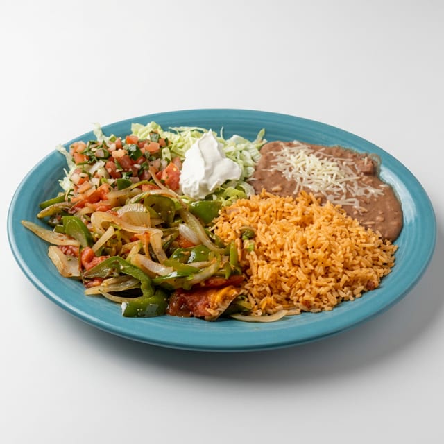 Lunch Vegetarian Fajitas.